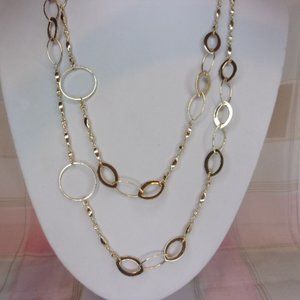 Lane Bryant Gold Tone Fancy Chain Necklace